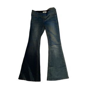 Free People Jeans Free Elastic Waist Flare Blue Jeans Women’s #2607 size 26